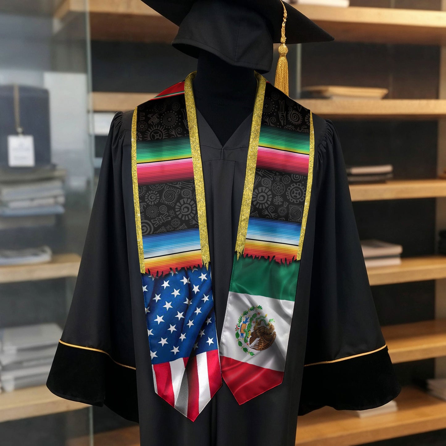 Mexican Graduation Sash 2026, Mexico Stole for Graduate Ceremony