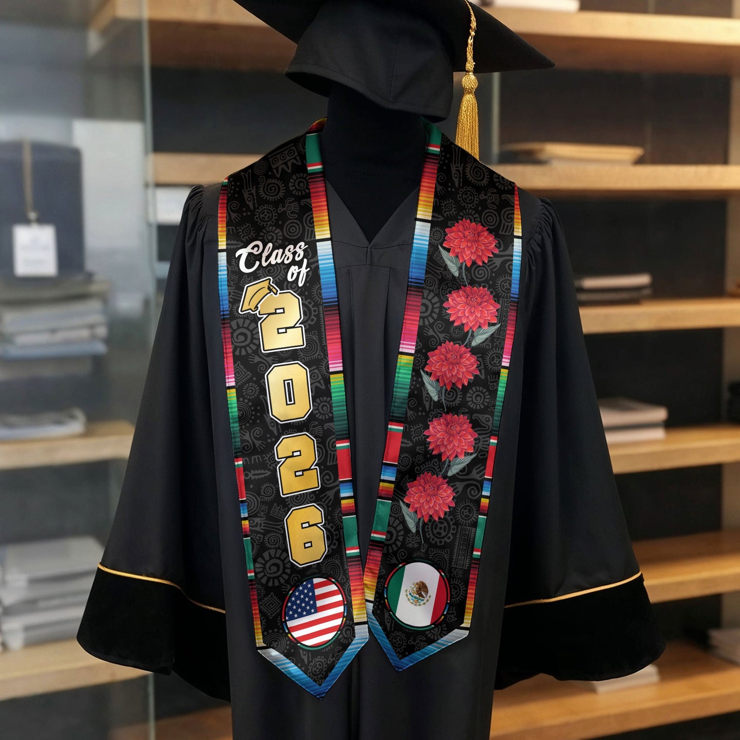 Mexico Mexican Graduation Stole 2026, Sash for Senior Graduate