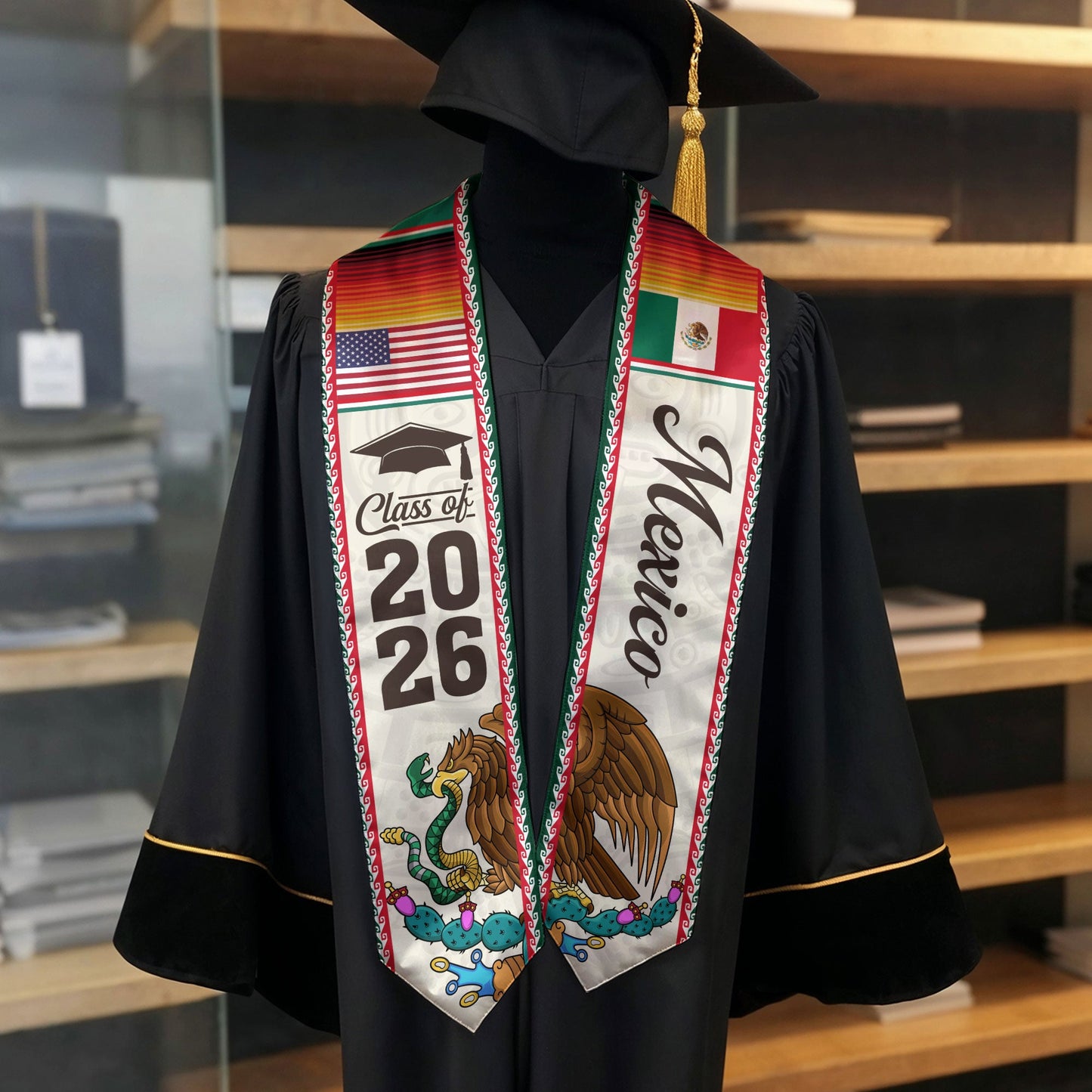 Mexican Sash Stole Mexico 2026, Class of 2026 Senior Stole
