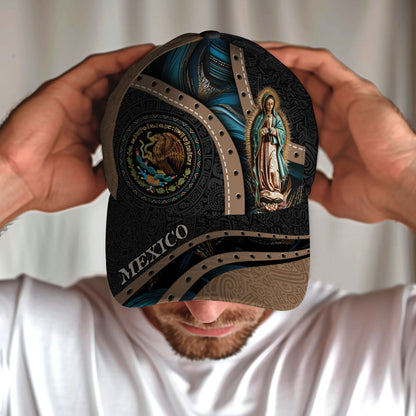 Mexico Guadalupe Virgin Mary Eagle Aztec Heritage Faith Culture Pride Hat