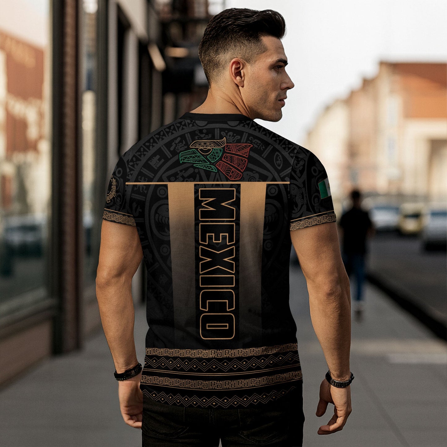 Mexico Aztec Eagle Gold Heritage Warrior Spirit Pride Legacy Shirt
