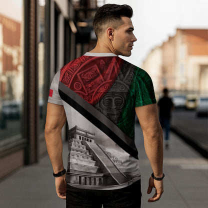 Mexico Flag Pyramid Aztec Heritage Pride Warrior Spirit Legacy Shirt