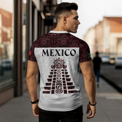 Mexico Heritage Shirt 3-Pack Bundle – Aztec Sun Stone Black Pattern + Aztec Pyramid Warrior Spirit + Guadalupe Floral Flag National Pride