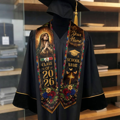 Mexican Graduation Stole 2025 Custom Name Mexico Graduation Sash Personalized