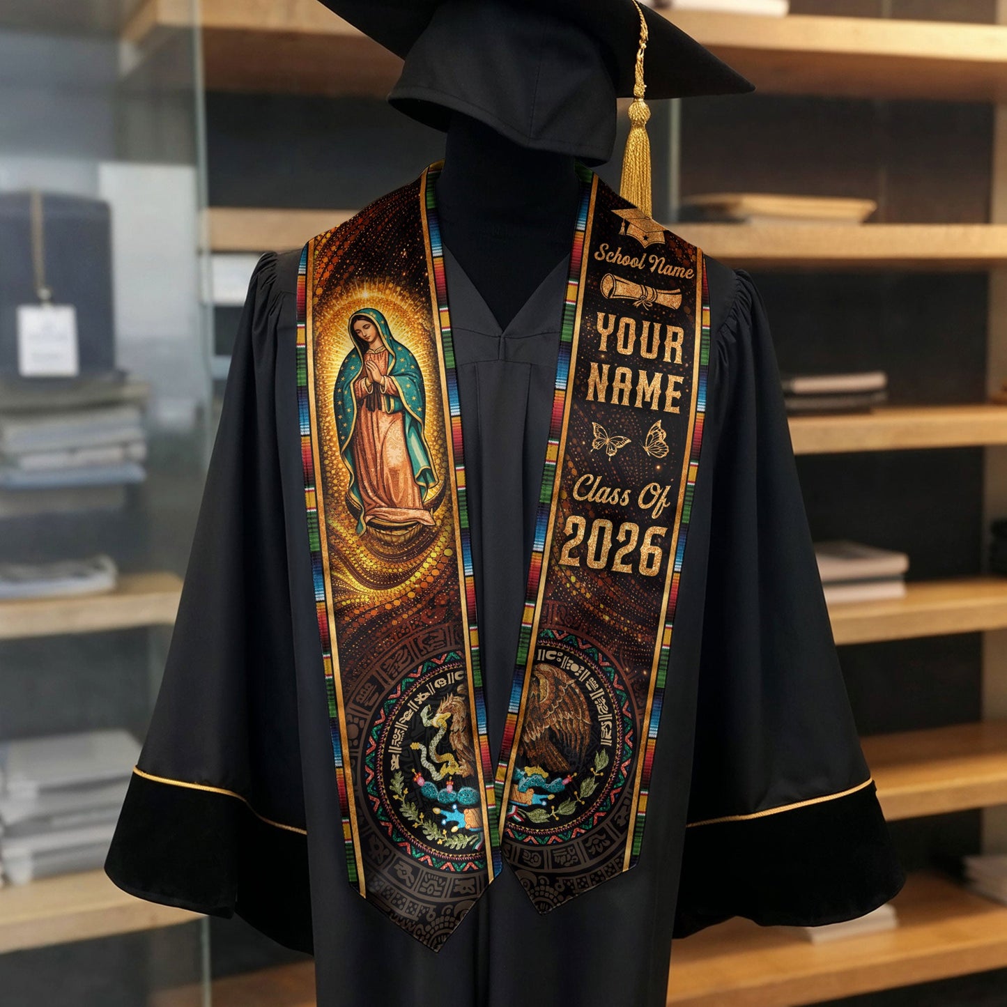 Graduation Stoles 2025 Mexican Style Custom Graduation Stole Personalized Sash