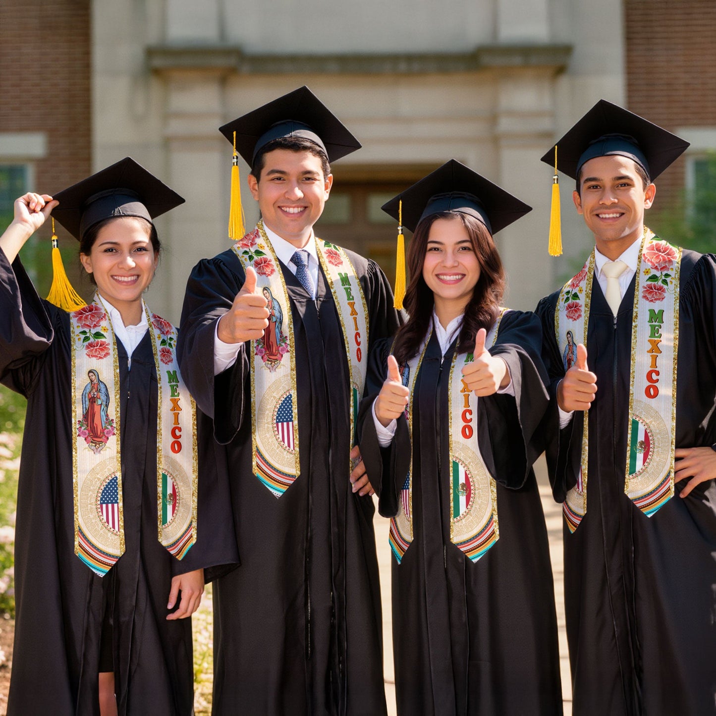 Mexico Sash 2026, Mexican Graduation Stole for High School and College, Senior Class