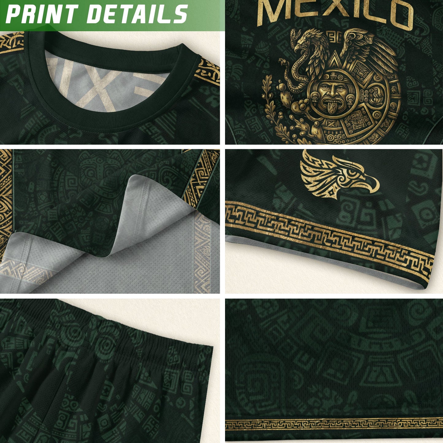 Mexico Heritage Soccer Jersey Green Gold, Cultural Legacy and National Pride Design