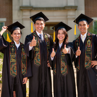 Personalized Mexican Graduation Stole 2026 Custom Mexico Graduation Sash Stoles for Graduation