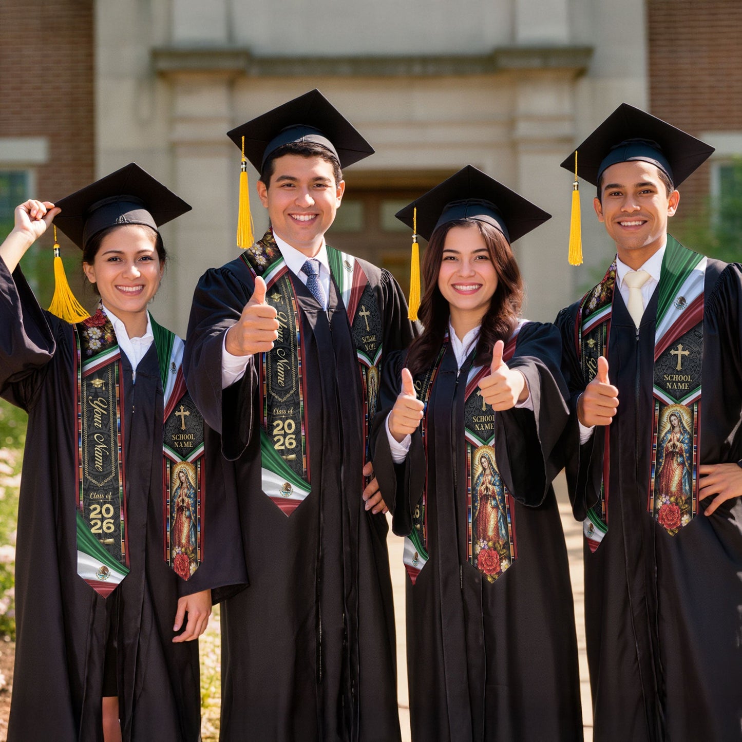 Custom Mexican Graduation Stole 2026 Personalized Mexico Graduation Sash Custom Graduation Stoles
