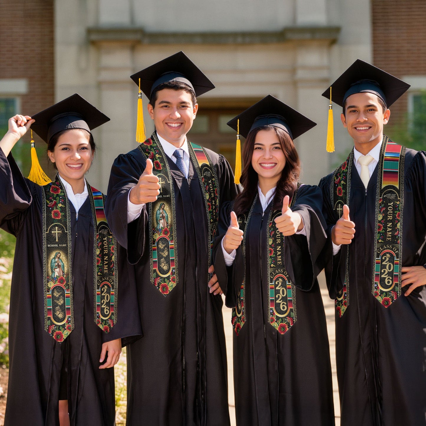 Custom Proud Mexican Graduation Stole 2026 Personalized Mexican Graduation Sash Custom Graduation Stoles Mexico Graduation Sash