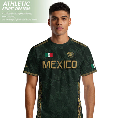 Mexico Heritage Soccer Jersey Green Gold, Cultural Legacy and National Pride Design