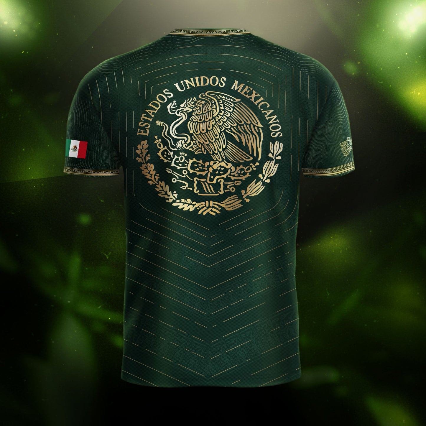 Mexico Green Gold Eagle Heritage Estados Unidos Mexicanos Soccer Jersey