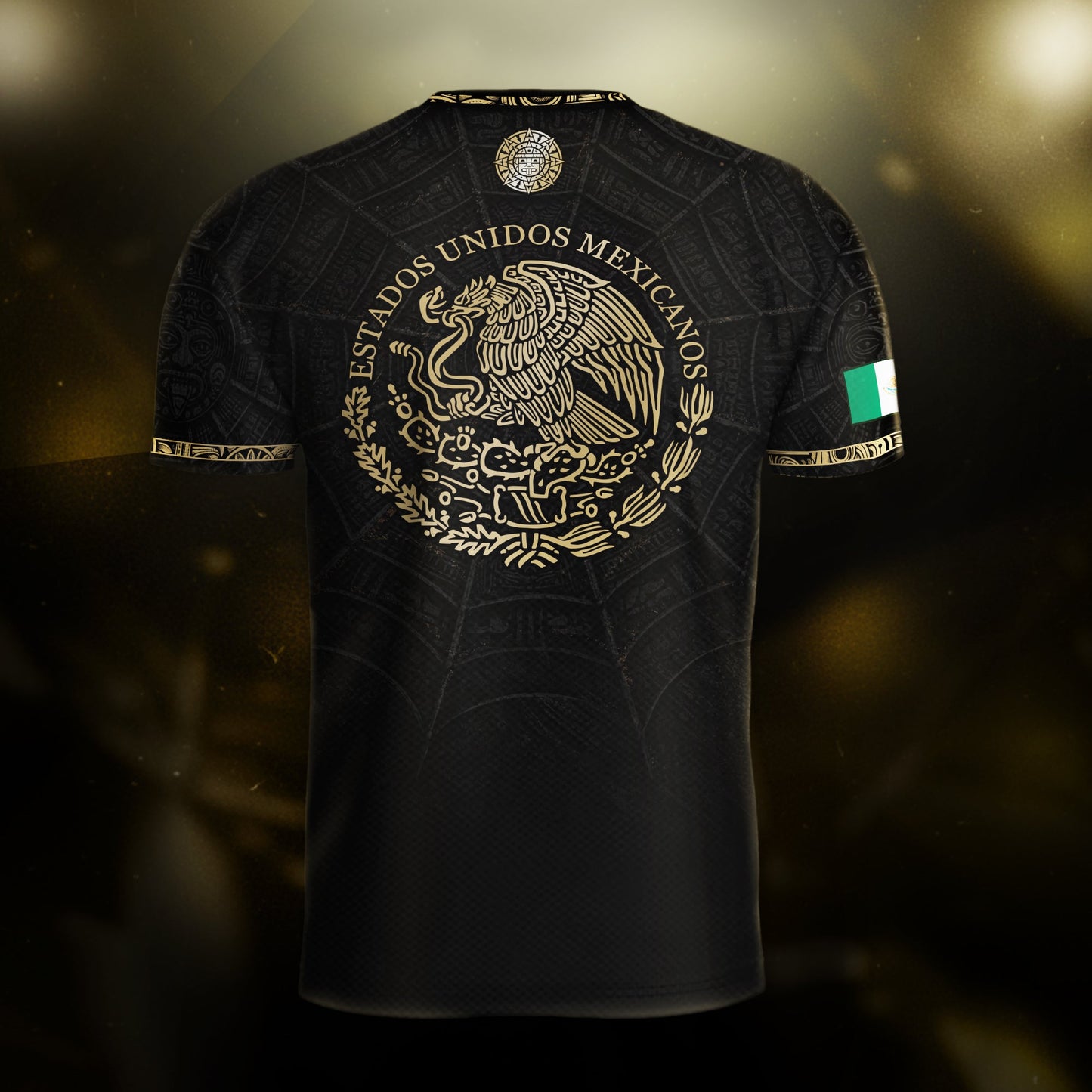 Mexico Black Gold Eagle Heritage Estados Unidos Mexicanos Football Soccer Jersey