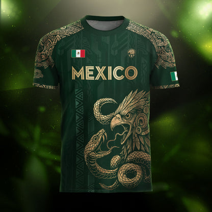 Mexico Green Aztec Eagle Heritage Soccer Jersey