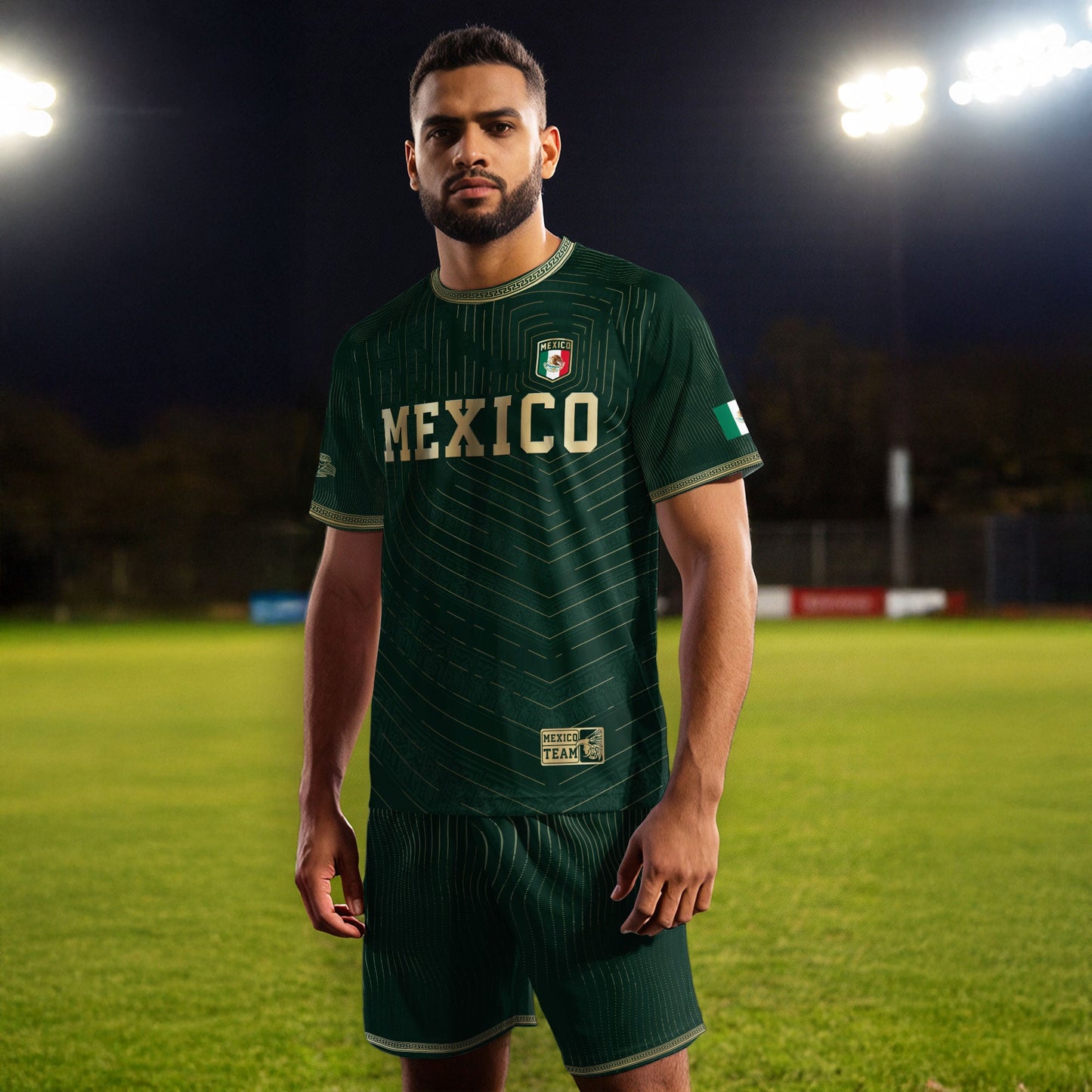 Mexico Green Gold Eagle Heritage Estados Unidos Mexicanos Soccer Jersey