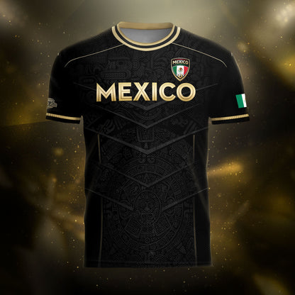 Mexico Black Gold Eagle Heritage Estados Unidos Mexicanos National Soccer Jersey