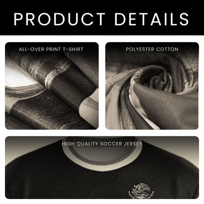 Custom Mexico Aztec Eagle Soccer Jersey Black Heritage Edition