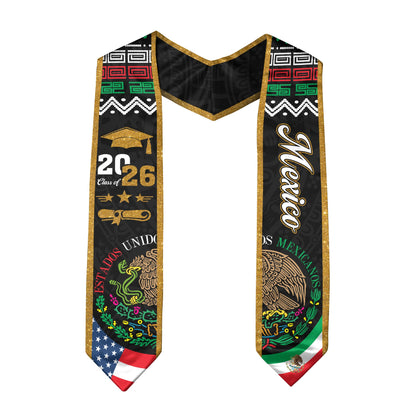 Mexico 2026 Stole, Mexican Sash for Graduation Outfit
