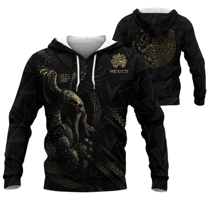 Sudadera De Mexico Aztec Golden Eagle Cultural Heritage Graphic Para Hombre Hoodie
