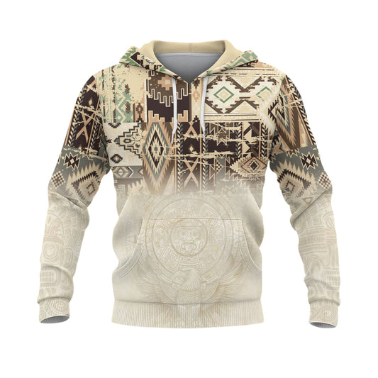 Mexican Aztec Calendar Tribal Pattern Ancient Heritage Mens Sudadera Mexico Hoodie
