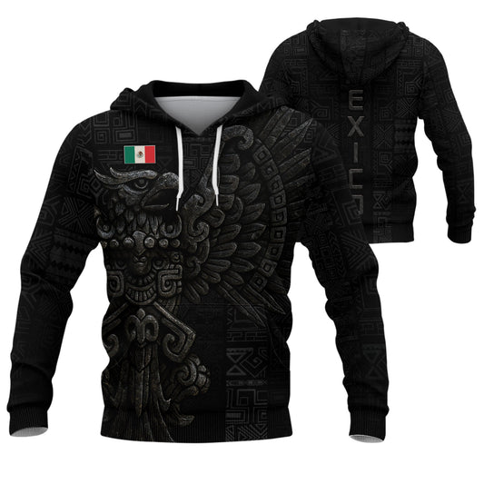 Mexican Aztec Stone Eagle Ancient Art Heritage Mens Sudadera De Mexico Hoodie