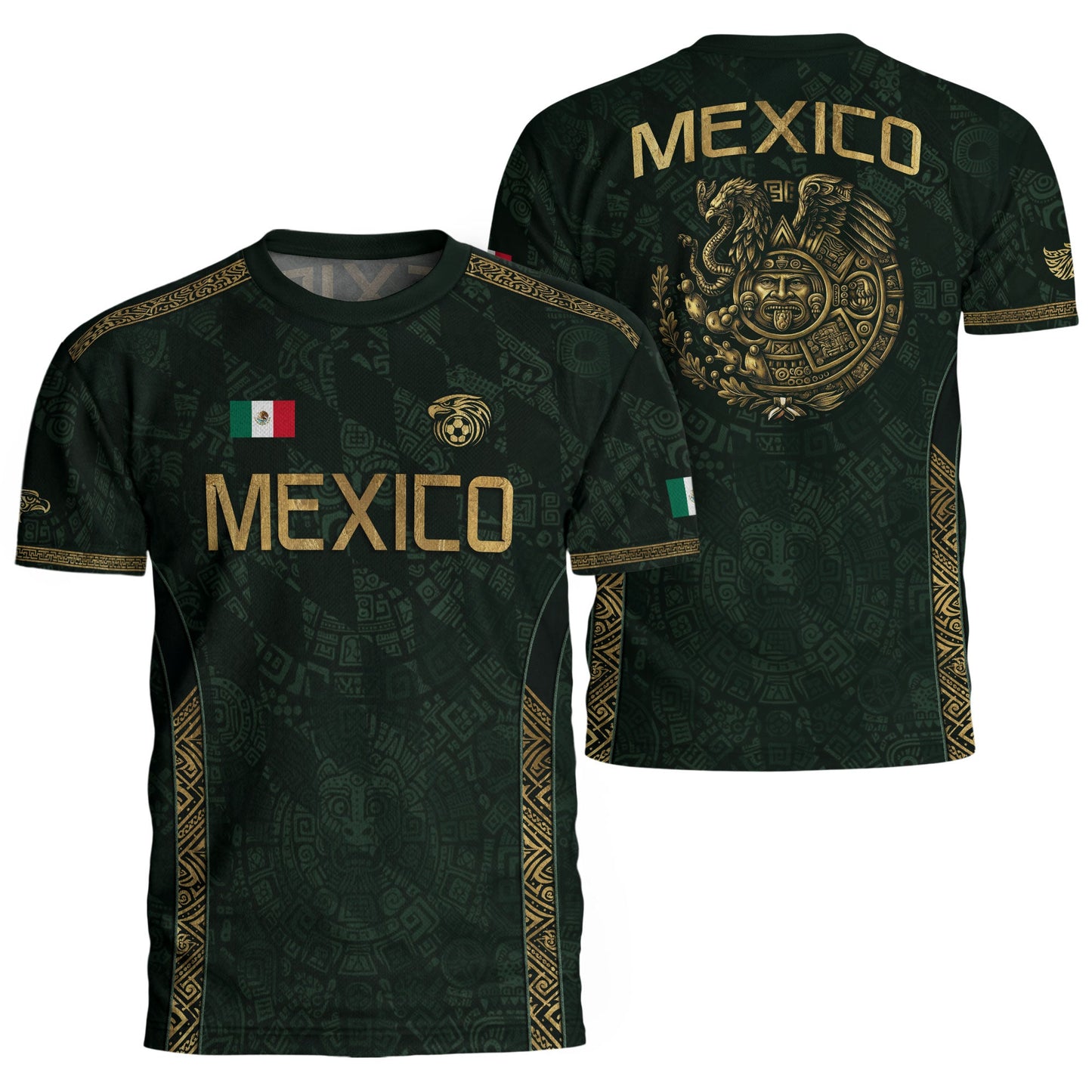 Mexico Heritage Soccer Jersey Green Gold, Cultural Legacy and National Pride Design