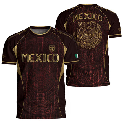 Mexico National Heritage Soccer Jersey Red Gold, Timeless Pride and Tradition