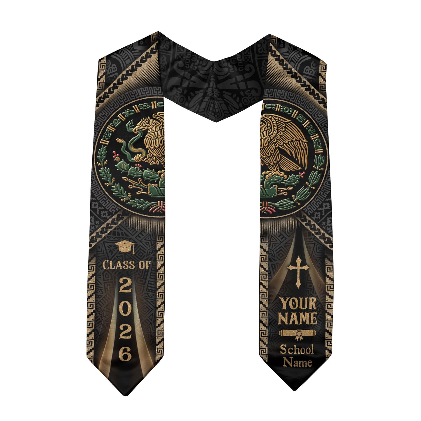 Custom Mexican Graduation Stole 2026 Mexico Graduation Sash Personalized Graduation Stoles