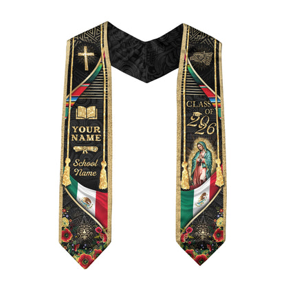 Custom Mexican Graduation Stole 2026 Proud Mexican Graduation Sash Personalized Graduation Stoles Mexico Graduation Sash Customize