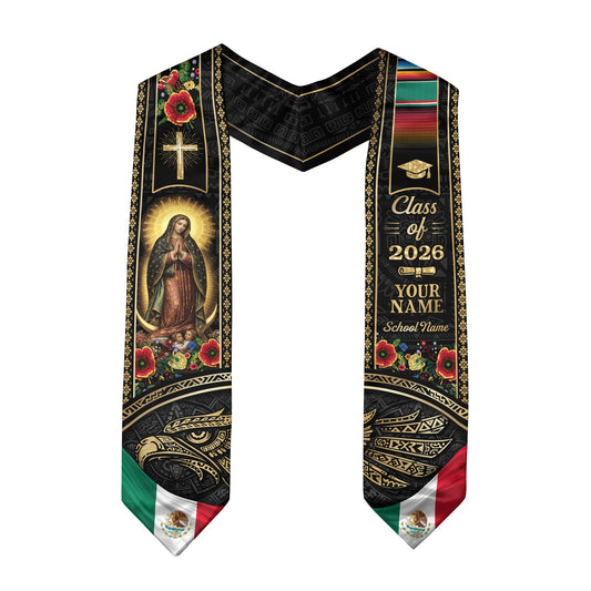 Custom Proud Mexican Graduation Stole 2026 Personalized Mexican Graduation Sash Custom Graduation Stoles 2026 Mexico Graduation Sash