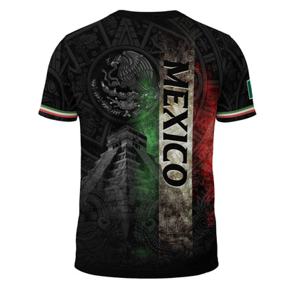 Mexico Flag Vibrant Eagle Serpent Vertical Stripe Heritage Pride Style Shirt