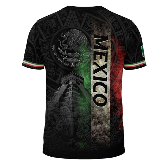 Mexico Flag Vibrant Eagle Serpent Vertical Stripe Heritage Pride Style Shirt
