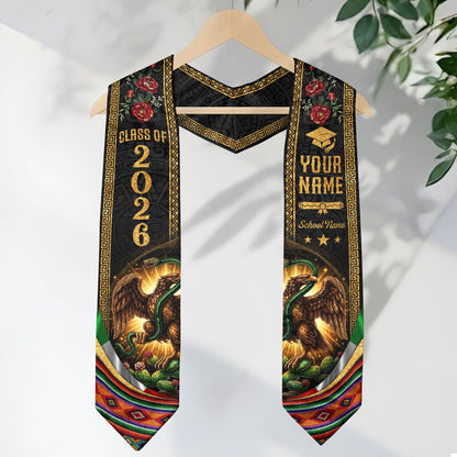 Mexican Graduation Stole 2026 – Custom Mexican Flag Graduation Sash, Mexican Stoles for Graduation