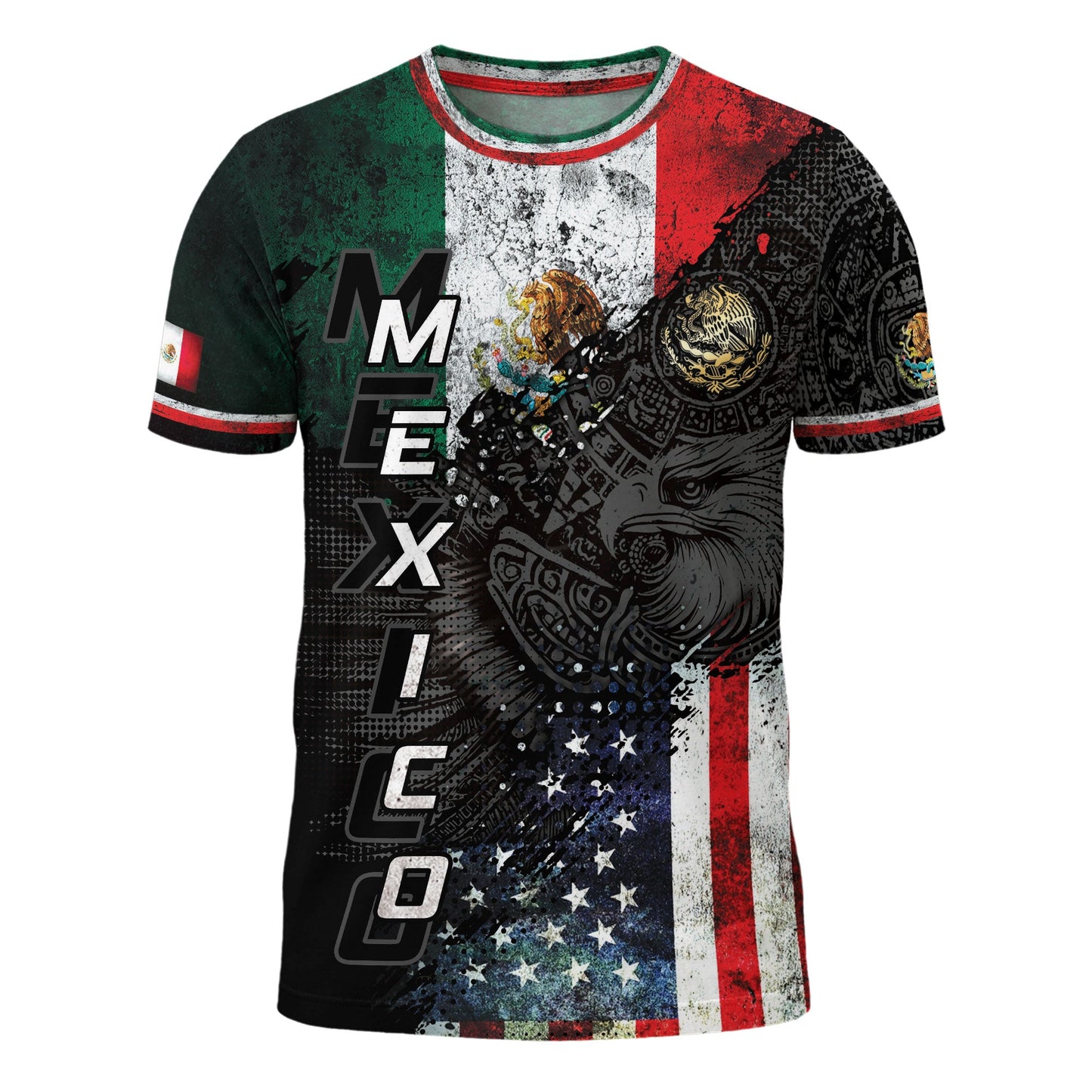 Mexico USA Flag Eagle Heritage Power Unity Identity Shirt