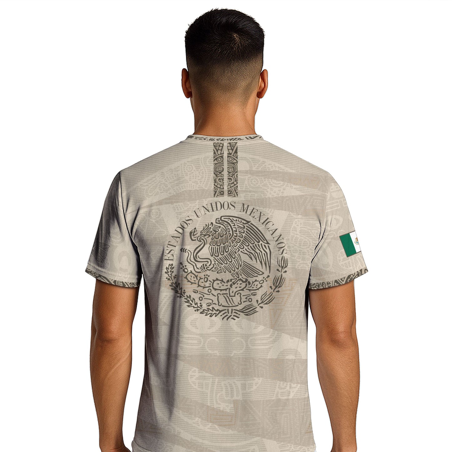 Mexico Beige Aztec Heritage Soccer Jersey