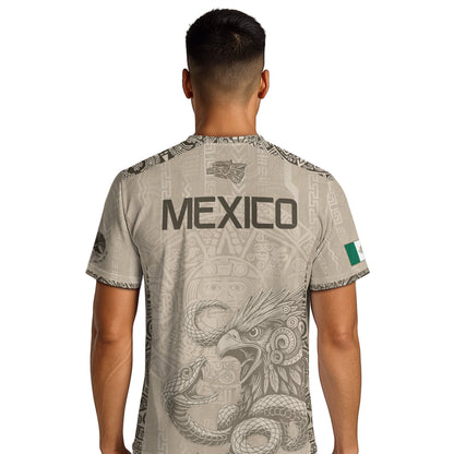 Mexico Beige Aztec Sunstone Eagle Heritage Soccer Jersey