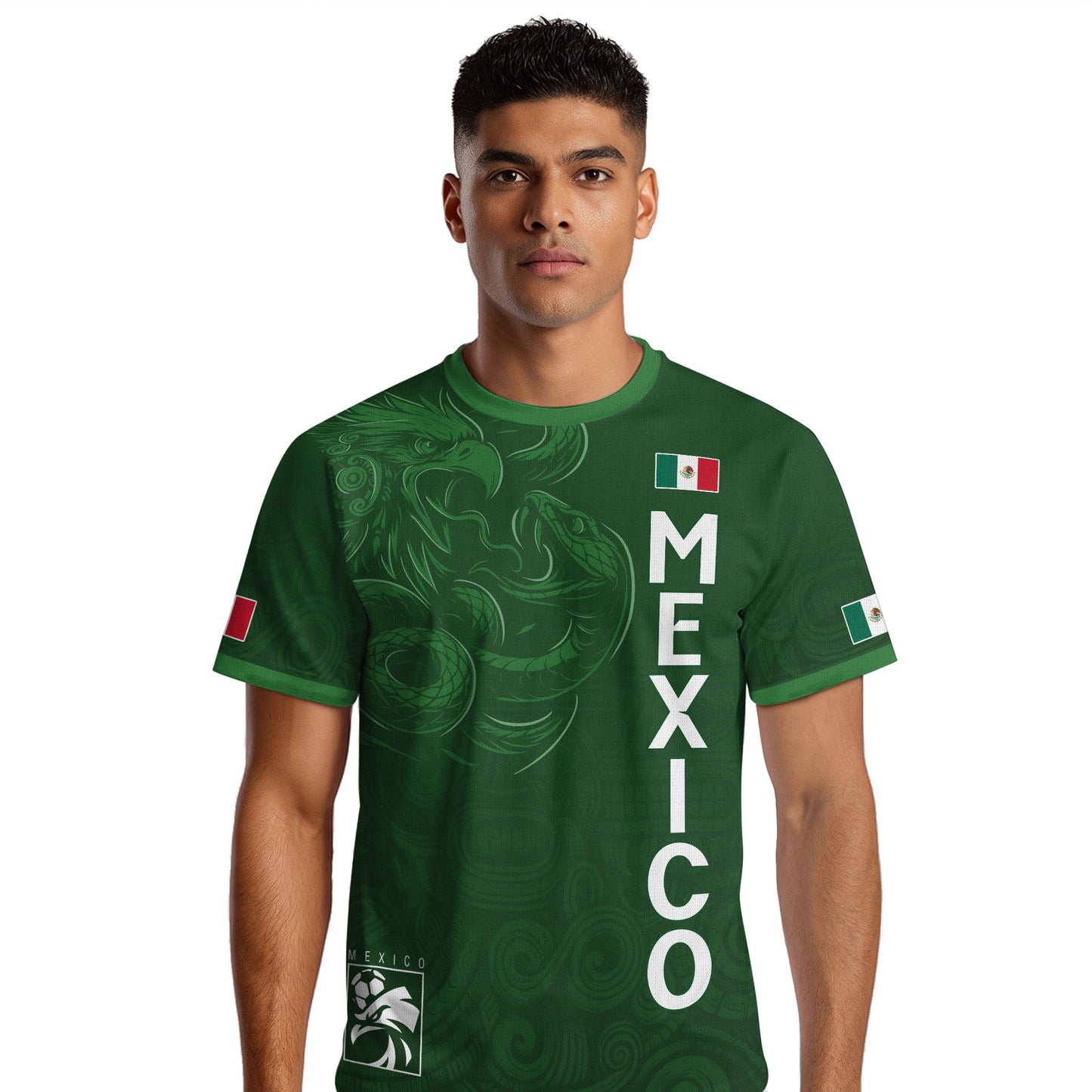 Mexico Green Eagle and Serpent National Pride Soccer Jersey